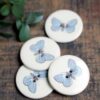 Illustrated Ceramic Buttons Butterfly