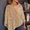 2-Color Sideways Ribbed Poncho