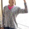 Angled Cable V-Neck Cardigan