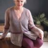 Slip Stitch Trim V-Neck Cardigan