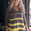 Striped A-Line Swing Pullover
