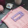 KnitPro Elephant Needle Gauge with Yarn Cutter – Lilac