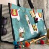 Atenti Maxi Tote – Mama Llama Turquoise