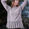 Lana Grossa Diversa Eyelet Openwork Wide Box Pullover