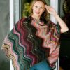 Lana Grossa Colorissimo Short Row Fans Wrap or Poncho Kit