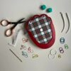 The Knit Kit – Ruby Red Holiday Plaid