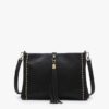 Jen & Co. Marie Crossbody with Grommet Details Bag – Black