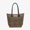 Jen & Co. Printed Vira Versa Tote with Interchangeable Straps – Cheetah (Taupe)