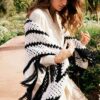 Ecopuno Granny Square Striped Shawl 2