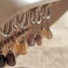 My Pearl Pair of Pearl Stitch Marker Earrings – Silver