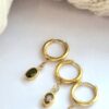 My Pearl Pair of Zircon Stitch Marker Earrings – Gold