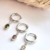 My Pearl Pair of Zircon Stitch Marker Earrings – Silver