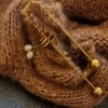 My Pearl Stitch Holder Shawl Pins – Gold (Stitch Holder)
