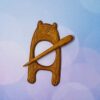 Coley International Wood Shawl Pin – Bear