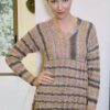 Trendsetter Facade Ribbed Directional A-Line Pullover